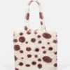 Borsa tote marrone in pelliccia sintetica Borsa tote marrone in pelliccia sintetica
