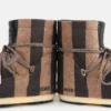 Jacquemus + Moon Boot Icon Low: stivaletti in feltro a righe beige