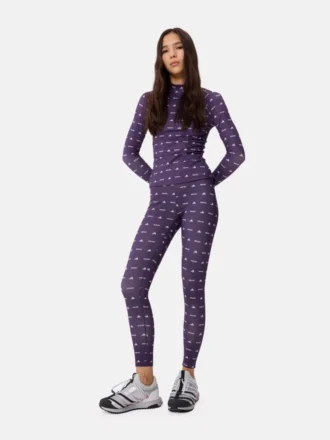 Leggings Adidas X Moon Boot color prugna