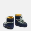 Moon Boot X Guest in Residence Icon Low Stivaletti in pelle scamosciata con perline color mezzanotte e grigio