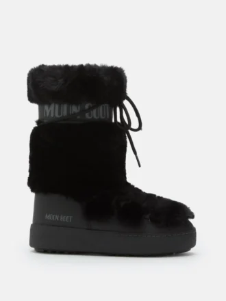 Stivali alti Ltrack Black in pelliccia sintetica