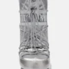 Stivali Icon Glance in raso argento