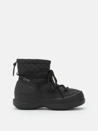 Stivali Mezzaluna Mid Black Quilted