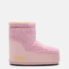 Stivali Moon Boot X Guest in Residence Icon Low No Lace in maglia rosa