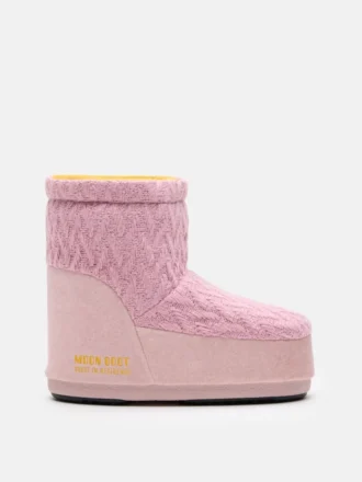 Stivali Moon Boot X Guest in Residence Icon Low No Lace in maglia rosa