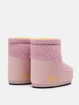 Stivali Moon Boot X Guest in Residence Icon Low No Lace in maglia rosa