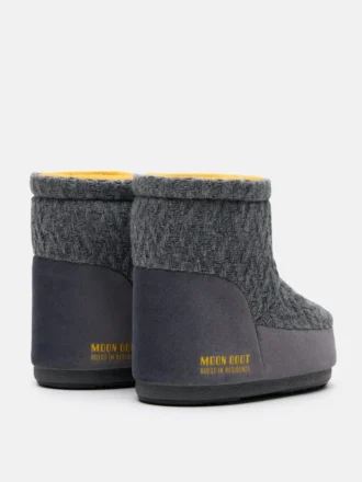 Stivali Moon Boot X Guest in Residence Icon Low senza lacci in maglia grigia