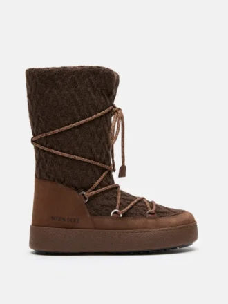 Stivali Moon Boot X Guest in Residence Ltrack in maglia color cacao Stivali Moon Boot X Guest in Residence Ltrack in maglia color cacao